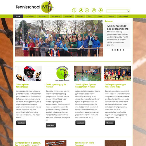 Nieuwe website voor Tennisschool LVT