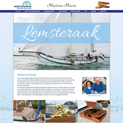 Website Northshore Yachts Holland