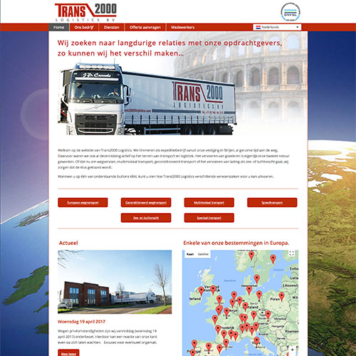 Nieuwe meertalige website Trans2000 Logistics